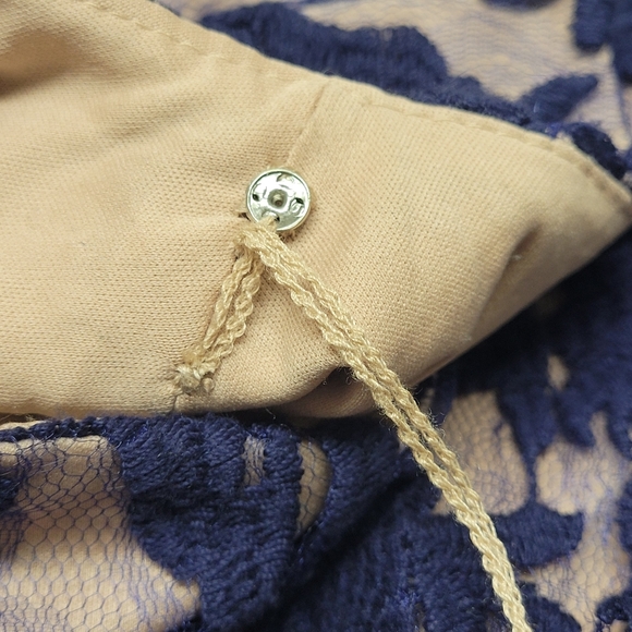 Royal blue lace overlay cocktail dress - Picture 6 of 13